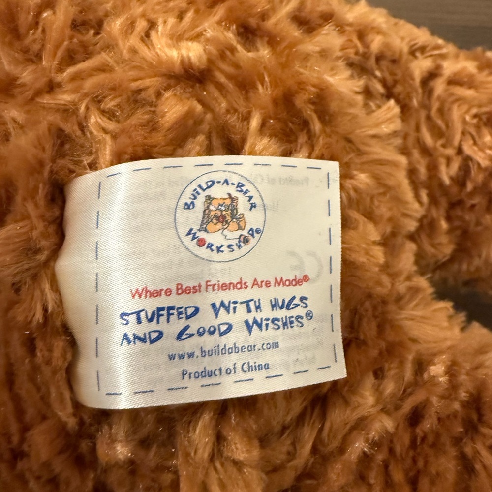 Build-A-Bear Champ Brown Patch Work - Stitched Teddy Bear Plush Stuffy Plush - Picture 4 of 4